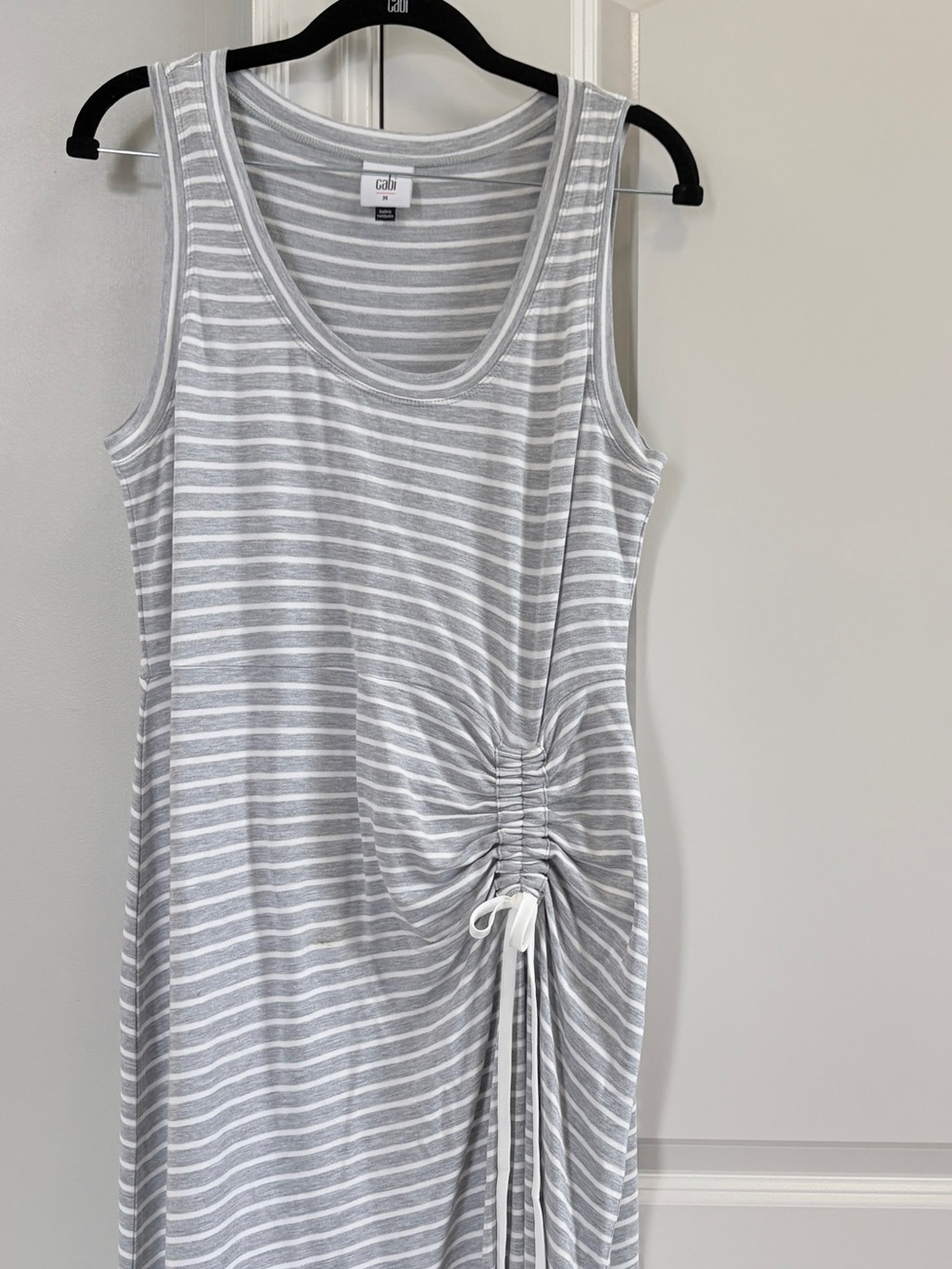 SALE! CAbi 💫 EUC Spring 2021 Easy Stripe Dress, Grey, Size M